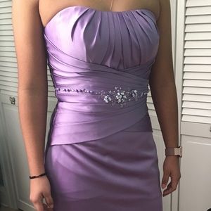 Lavender color prom dress